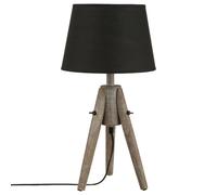 Atmosphera Créateur d'intérieur – Lampe à poser – Bois, abat-jour 46 cm – Gris multicolore G