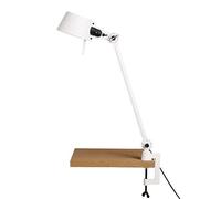 Lampe à Poser Bolt à Un Bras avec Pince, Blanc Pur