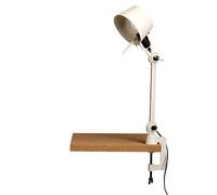 Lampe à Poser Bolt Courte à Un Bras avec Pince, Blanc Éclair