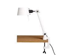 Lampe à Poser Bolt Courte à Un Bras avec Pince, Blanc Pur