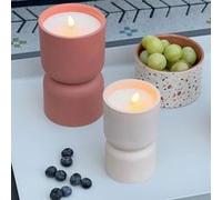 Lampe à poser bougie LED Lovere beige IP44 H.14cm Brilliant