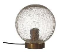 AltoBuy Lampe à Poser Boule en Verre Ciselé Socle Doré Ø20cm - GINA