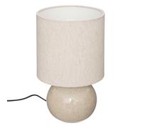 Atmosphera Lampe Gaia en coton H26,5 cm blanc