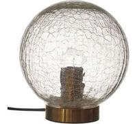 Generique Lampe à poser boule Lounge – Verre ciselé transparent – 22 cm