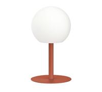 Lampe À Poser Boule Terracota Rechargeable En Métal Led Ip44, 400 Lumens, Cct Et Dimmable, Hauteur Ajustable Multicolore
