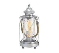 Lampe à poser BRADFORD E27 1X60W en acier argent antique D140mm