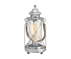 Lampe à poser BRADFORD E27 1X60W en acier argent antique D140mm
