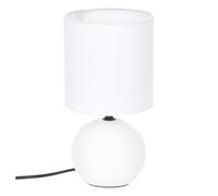 Lampe à Poser Céramique "Boule" 25cm Blanc Strié