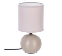 Lampe à Poser Céramique "Boule" 25cm Taupe Mat