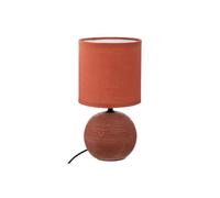 Atmosphera Lampe Timeo – boule en céramique – D 13 x H 24,7 cm – Orange