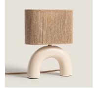 LEDKIA LIGHTING Lampe à Poser Céramique et Corde Naturelle Callie Beige E27