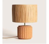 Lampe à Poser Céramique et Raphia Kinney Terre cuite