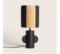 Lampe à Poser Céramique et Raphia Tyler Noir