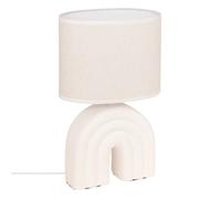 Lampe à poser champignon secteur Gabin blanc H32cm - Atmosphera createur d'interieur