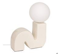 Atmosphera - Lampe à poser champignon secteur sibil beige h33,5cm