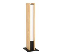 Lampe à poser connecté ANCHORENA-Z LED 16W en bois et acier marron et noir 75x55x465mm