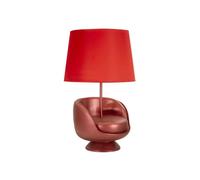 LAMPE DE CHEVET ROUGE MIDCENTURY