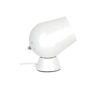 Lampe à poser design en fer coloris blanc - Dim : D 12,5 x H 18 cm --