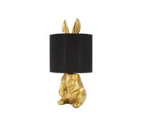Lampe à Poser Design "Lapin" 43cm Or & Noir