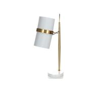 Lampe à Poser Design "Novum" 69cm Blanc & Or