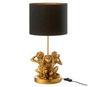 Lampe à Poser Design ""Singe Résine"" 53cm Or