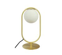 Lampe à Poser Dyberg Larsen French Collection Reims, Laiton et Blanc