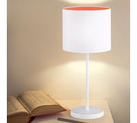 Lampe à poser E27 blanc orange bureau salon 1-flammes ACTION VARIETE 872301061800