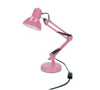 EDO Lampe de Bureau Enfant - Lampe Pince - Lampe de Chevet Rose avec Bras Pivotant Réglable pour le Bureau et Salon de Manucure - Lampe de Lecture Rétro PIXI avec Douille E27 Sans Ampoule