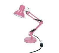EDO Lampe de Bureau Enfant - Lampe Pince - Lampe de Chevet Rose avec Bras Pivotant Réglable pour le Bureau et Salon de Manucure - Lampe de Lecture Rétro PIXI avec Douille E27 Sans Ampoule