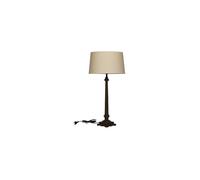 Lampe à poser en bois de manguier marron foncé, lampe de bureau - Chehoma, Lilith - 40x40x80 cm