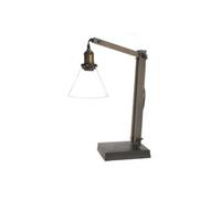Lampe à poser en bois et métal - Dim : H. 59 x L. 18 x P. 35 cm --