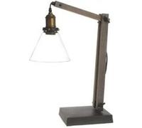 Lampe à poser en bois et métal - Dim : H. 59 x L. 18 x P. 35 cm -PEGANE-