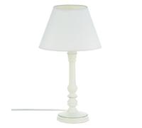 Lampe à Poser en Bois "Leo" 36cm Blanc