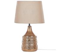 Lampe À Poser Wari Céramique Marron Doré Marron