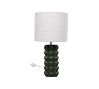 HOME DECO FACTORY - LA0118, Lampe céramique élégante et Moderne, éclairage ambiant Doux, Polyvalente pour Salon, Chambre ou Bureau, Facile à Entretenir, 22 cm, Vert forêt
