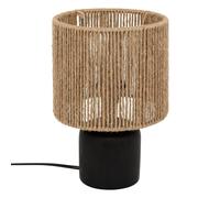 Atmosphera Créateur d'intérieur - Lampe à Poser en Céramique "Koby" 24cm Noir & Naturel Noir