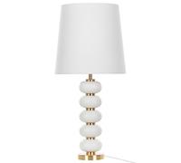 Lampe de Table à Poser Blanc et Doré Design Glamour avec Pied Décoratif Frio [EEK: A]