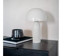 Lampe à poser en métal blanc finition brillante - joy