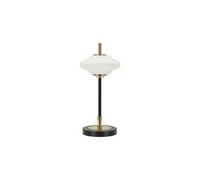 Lampe à poser en métal et verre 22 x 46 cm Vintage