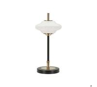 Lampe à poser en métal et verre 22 x 46 cm Vintage