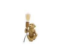 Mauro Ferretti Lampe à poser en polyrésine Monkey 17 x 14.5 x 25 cm Doré