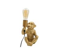 Mauro Ferretti Lampe à poser en polyrésine Monkey 17 x 14.5 x 25 cm Doré