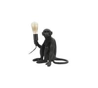 Lampe à poser en polyrésine Monkey 33 x 33 x 32 cm noir