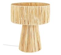 Atmosphera Lampe à poser Orane Raphia H34 cm Beige