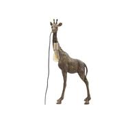 Lampe à Poser en Résine ""Girafe"" 80cm Or Foncé