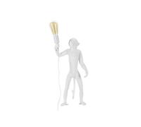 Mauro Ferretti Lampe à poser Singe Résine 55 cm Blanc
