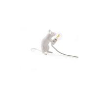 Lampe à poser en résine Souris assis Blanc 5 x 15 x 12,5 cm