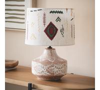 LEDKIA LIGHTING Lampe à Poser en Tissu et Bois Agra Multicolore E27