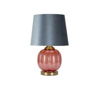Lampe à Poser en Verre "Helene Ball" 50cm Rouge & Bleu