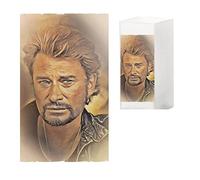LAMPE A POSER EN VERRE, MODELE JOHNNY HALLYDAY DE CREATION,MADE IN France.